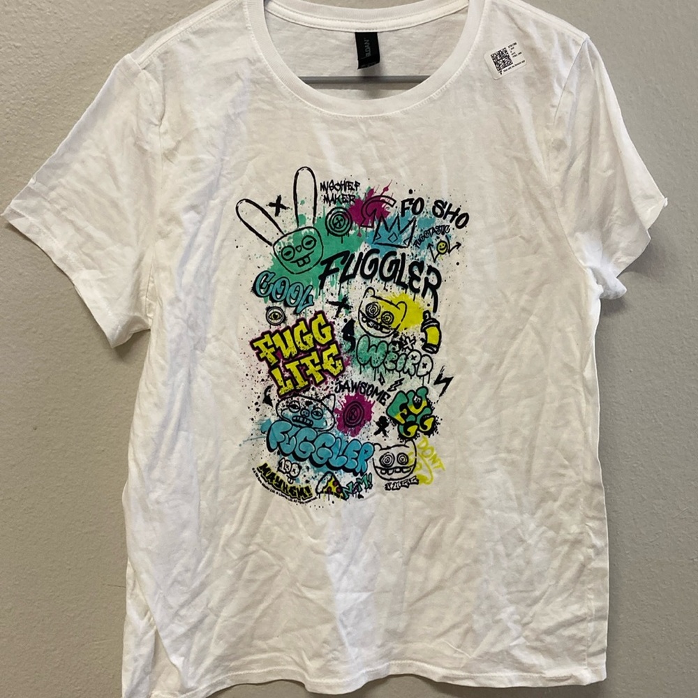 Kids White Graphic T-Shirt